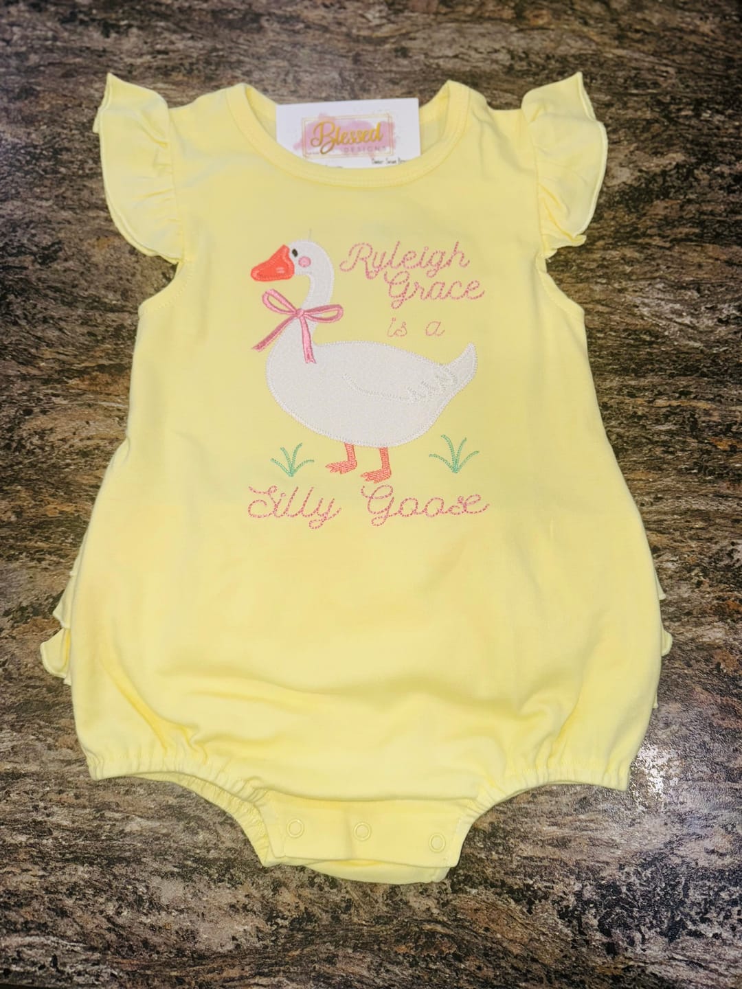 Customer photo review of Girls Ruffle Bum Bubbles