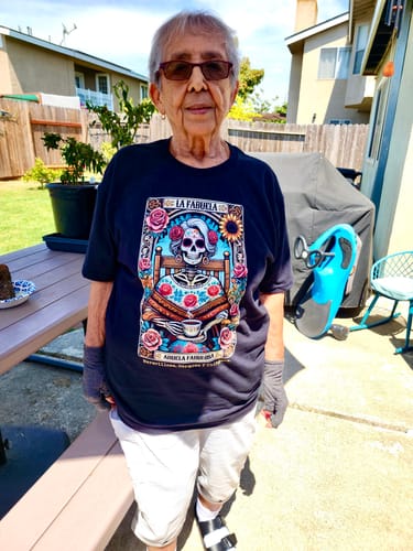 Customer photo review of La Fabuela Loteria T-Shirt