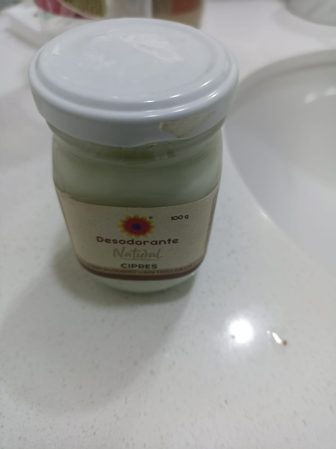 Customer photo review of Desodorante natural sin aluminio