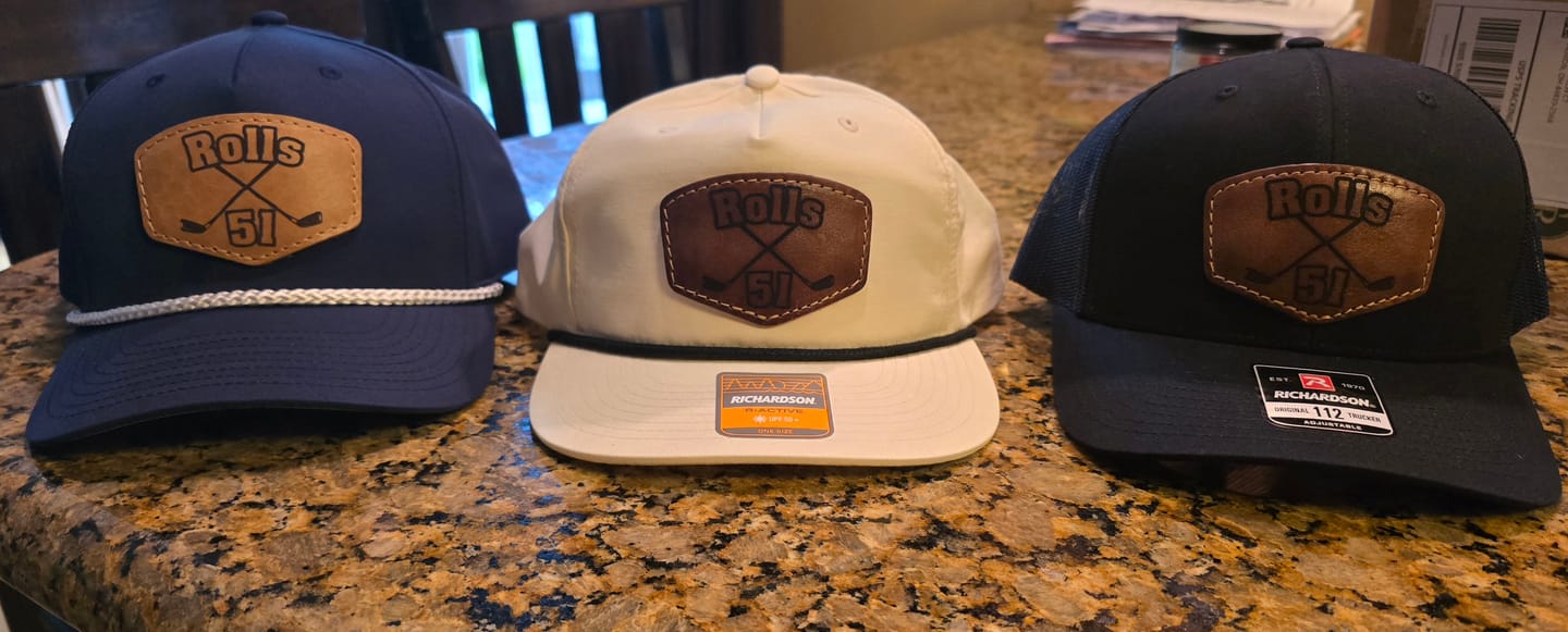 Customer photo review of Richardson 256 Rope Custom Leather Patch Hat