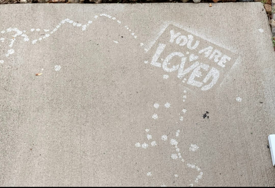 Customer photo review of You Are Loved PopOut Stencil