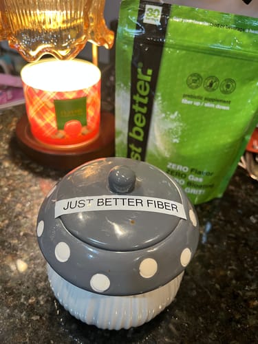 Customer photo review of just better.® prebiotic supplement 30 Serving Pouch (180g)