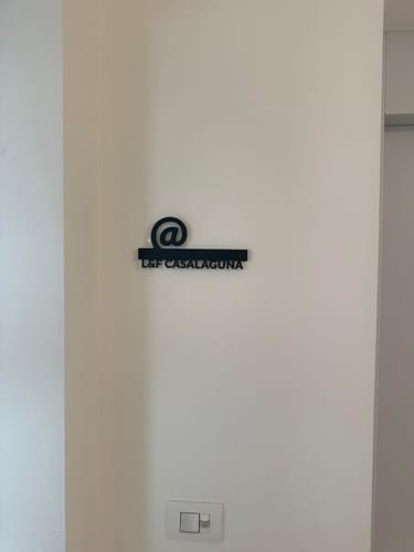 Customer photo review of Numero civico e testo sagomato modello Line 02 Acrilico