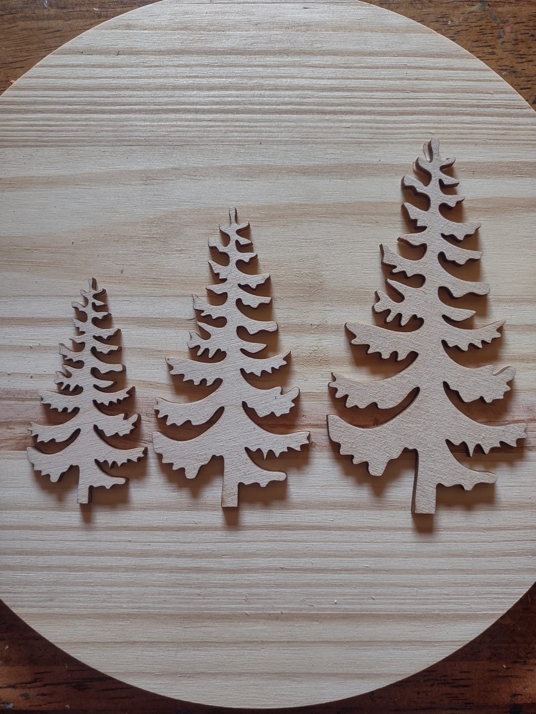 Customer photo review of Unfinished Wood Pine Tree Shape - Craft - up to 46"