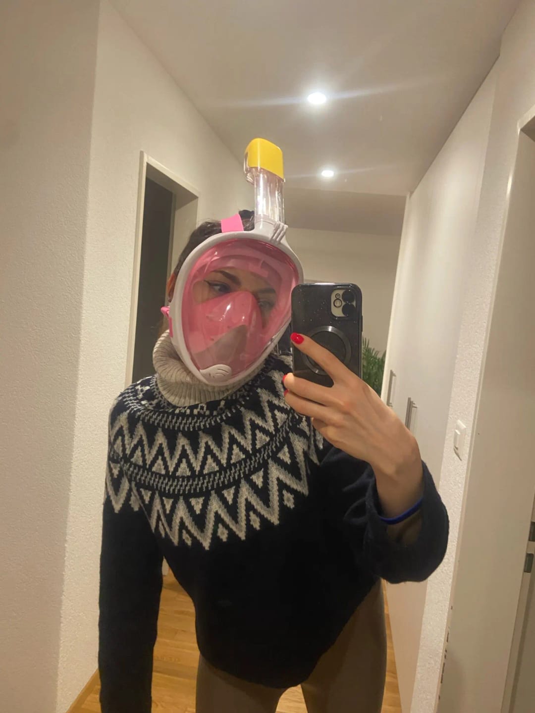 Customer photo review of Professionelle Rundum Schnorchelmaske