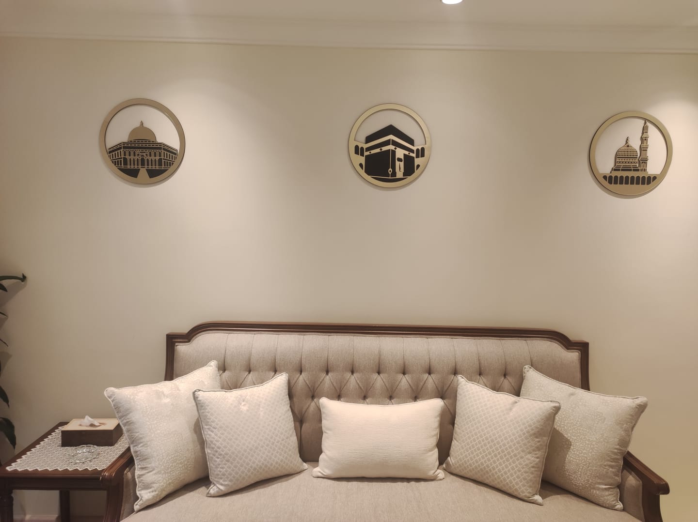 Customer photo review of Masjid Al Aqsa Masjid Al-Haram Masjid An-Nabawi Islamic Wall Art - Circular Design