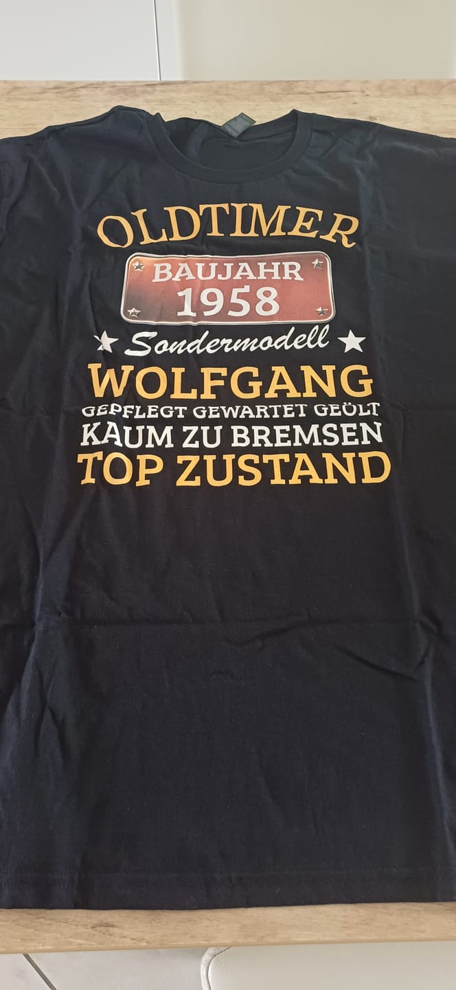 Customer photo review of Oldtimer Sonderausgabe - Personalisierbares Shirt