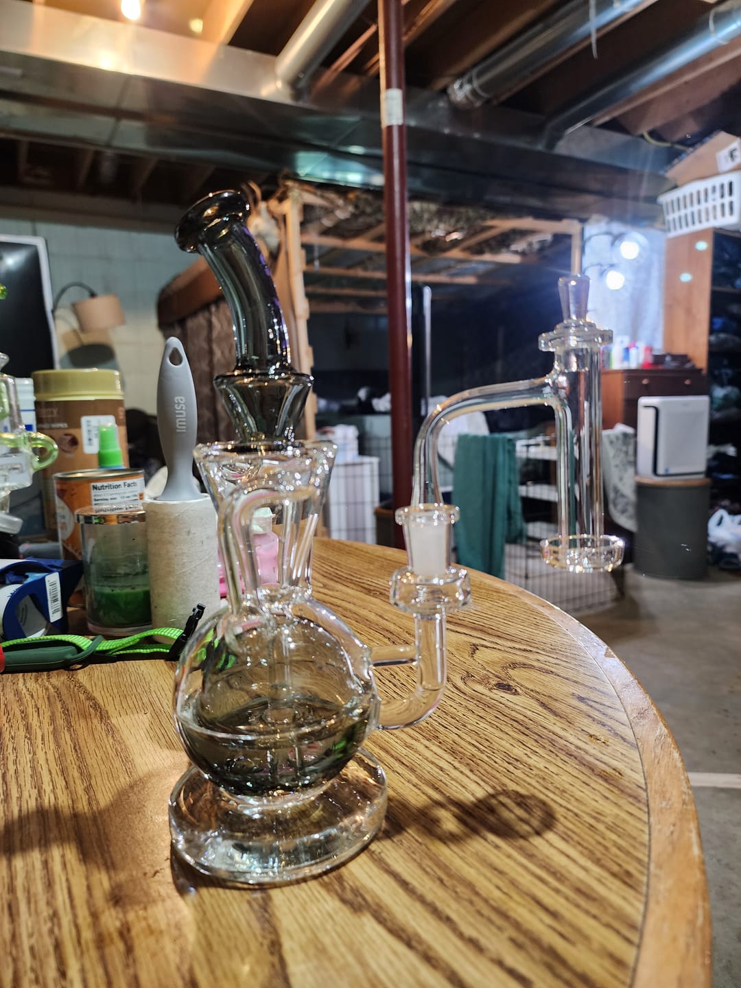 Customer photo review of 9.5" AFM Magic Ball Clear Glass Recycler Dab Rig