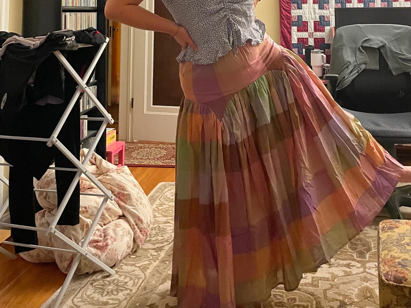 Customer photo review of LEILA SKIRT | MERIDA CHEX