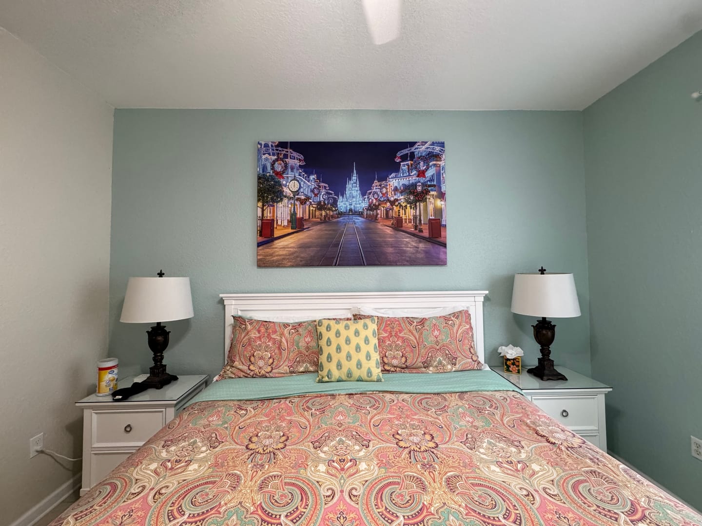 Customer photo review of Disney Wall Art | Castle Large Wall Art Disney Magic Kingdom Print for Kids Room Decoration | Disney World Christmas Home Decor Child gift