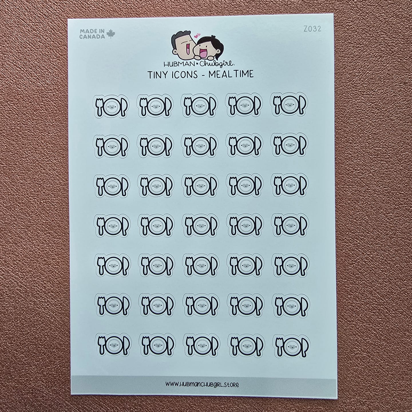 Customer photo review of Tiny Icons - Meal Time Planner Stickers
