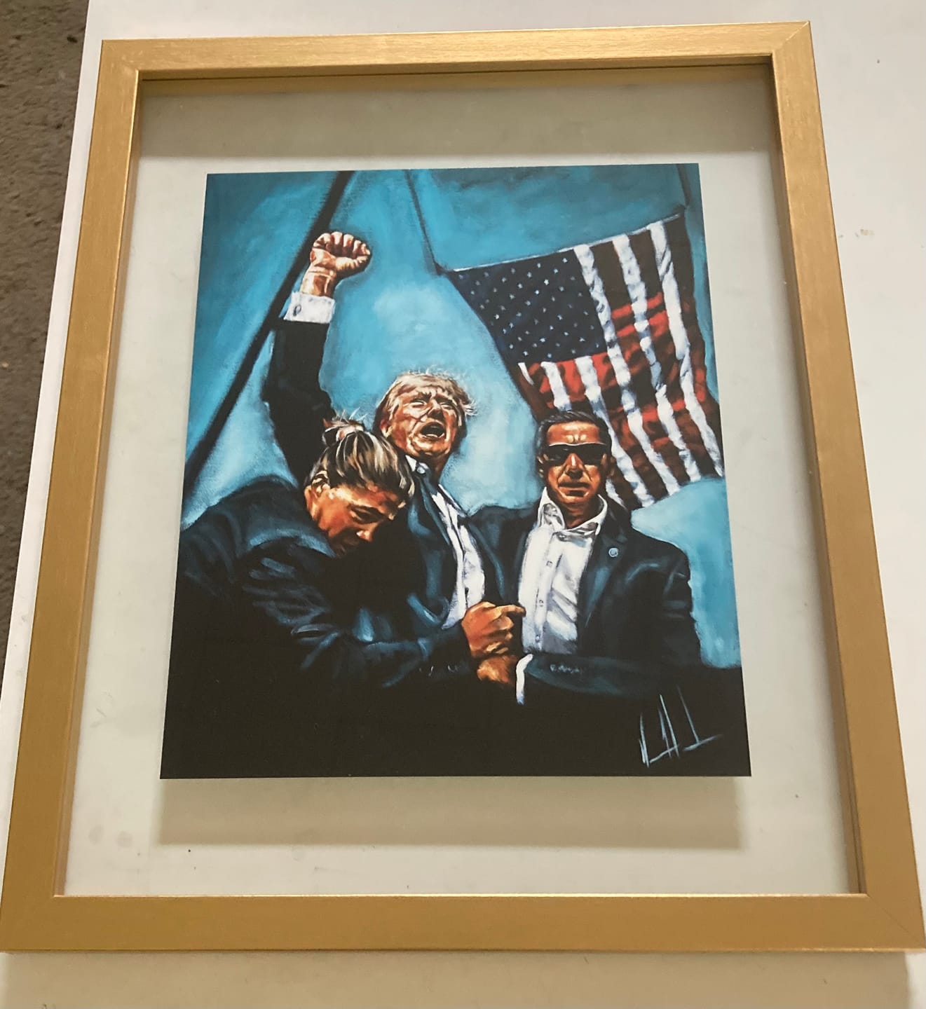 Customer photo review of Never Surrender (Blue Background)