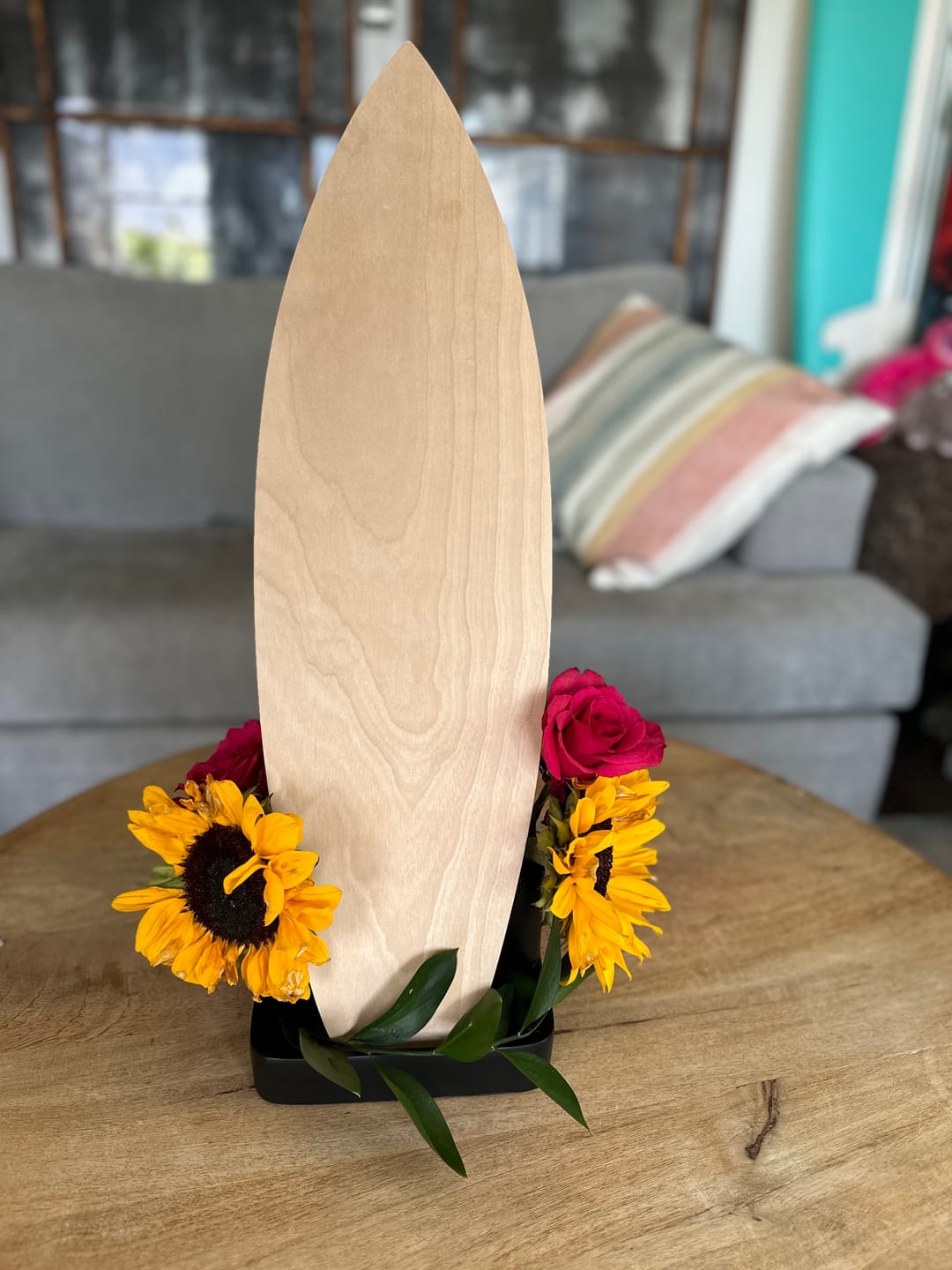 Customer photo review of Bigger Better | Unfinished Wood Surfboard Shape | DIY Craft Cutout |