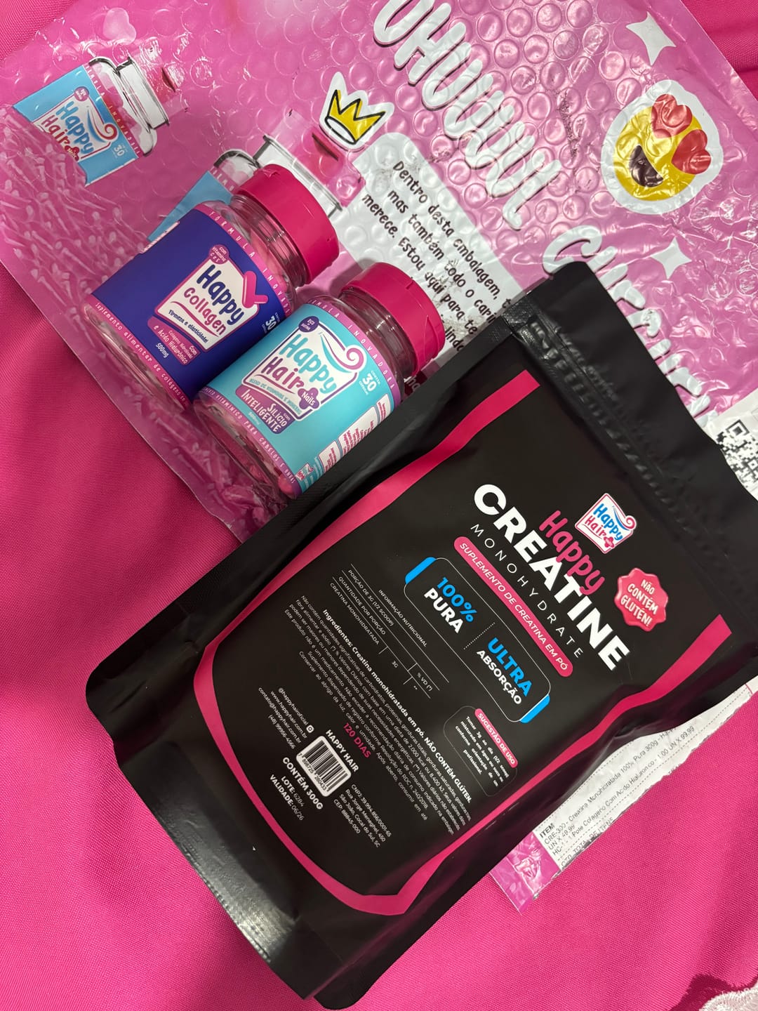 Customer photo review of Creatina Monohidratada 100% Pura 500g Happy Creatine