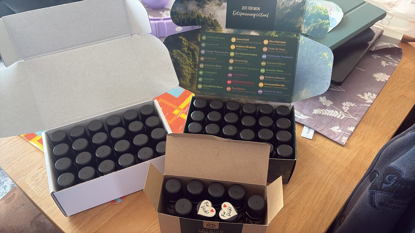Customer photo review of Sauna Aufguss Konzentrat Discovery Box 24er
