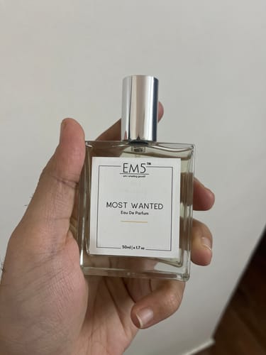 Customer photo review of EM5™ Most Wanted Perfume EDP Spray for Men | Vanilla Woody Warm Spicy Fragrance | Luxury Gift for Him | Variants Available: 50 ml Spray / 15 ml Spray