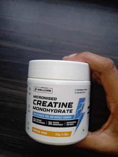 Customer photo review of Wellcore - Pure Micronised Creatine Monohydrate (122g, 33 Servings) Tropical Tango