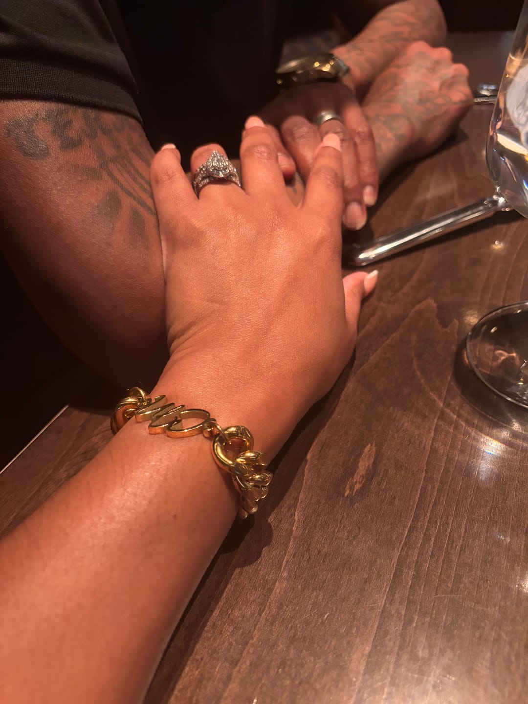 Customer photo review of Custom Initials | Adorn Cuban Bracelet (16mm)