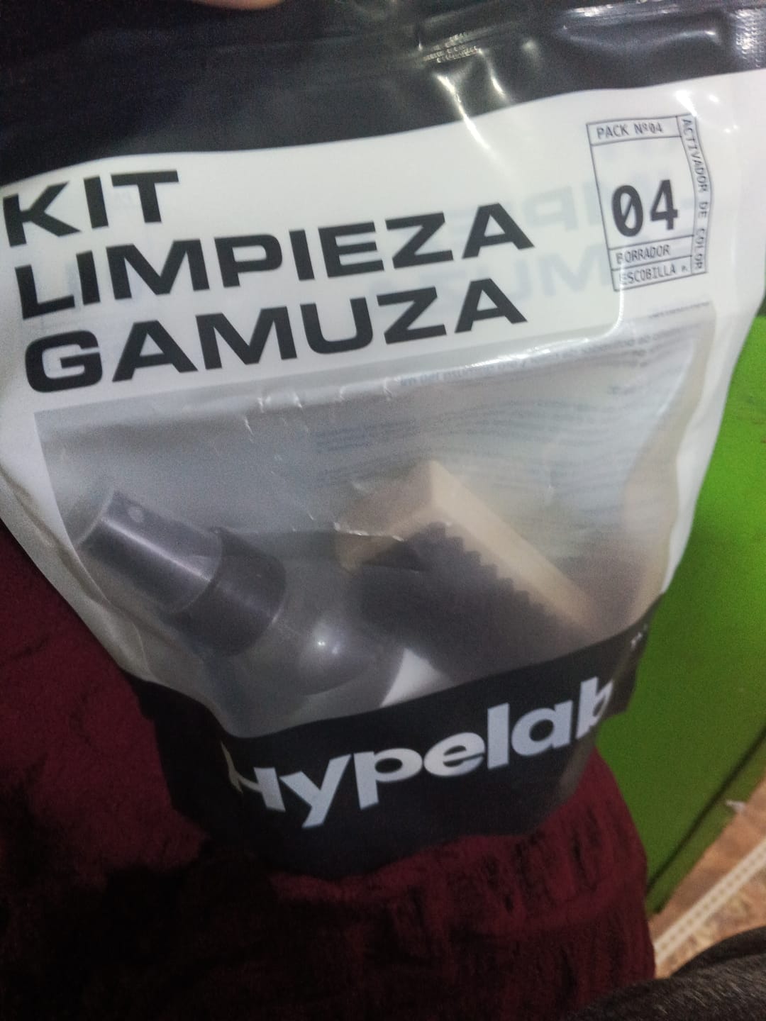Customer photo review of Kit de limpieza suede