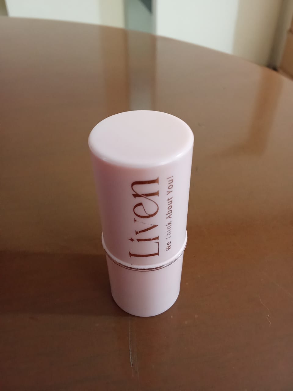 Customer photo review of Liven Cream Blush Stick - #1 Peachy Keen