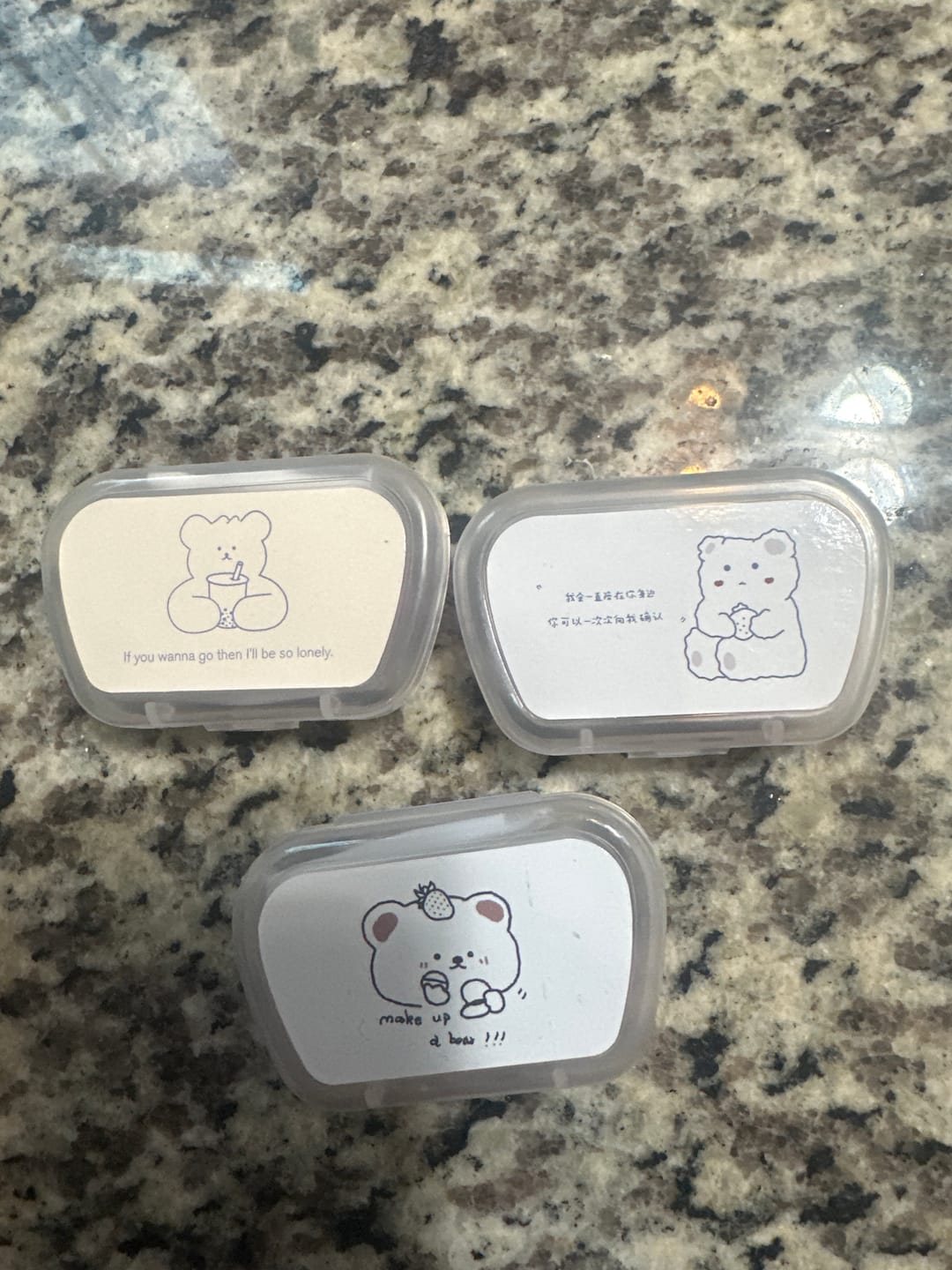 Customer photo review of Original Portable Colored Contact Lens Case