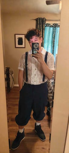 Customer photo review of Retro Loose Fit Overalls