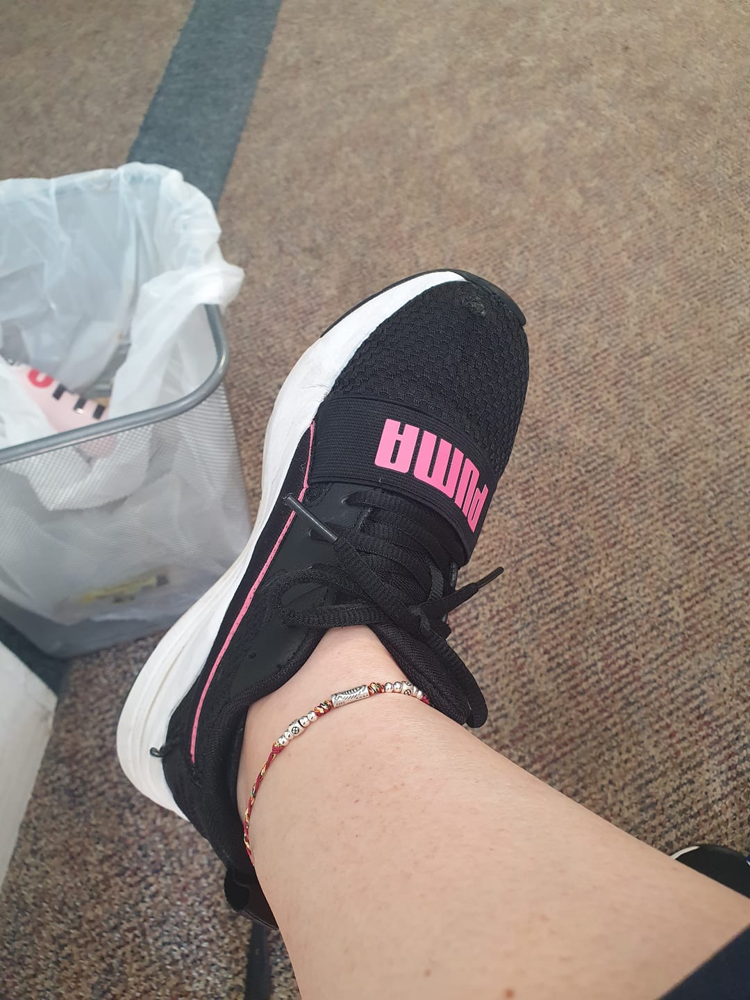 Customer photo review of Buddha Stones 925 Sterling Silver Luck Koi Fish Braided Colorful String Bracelet Anklet
