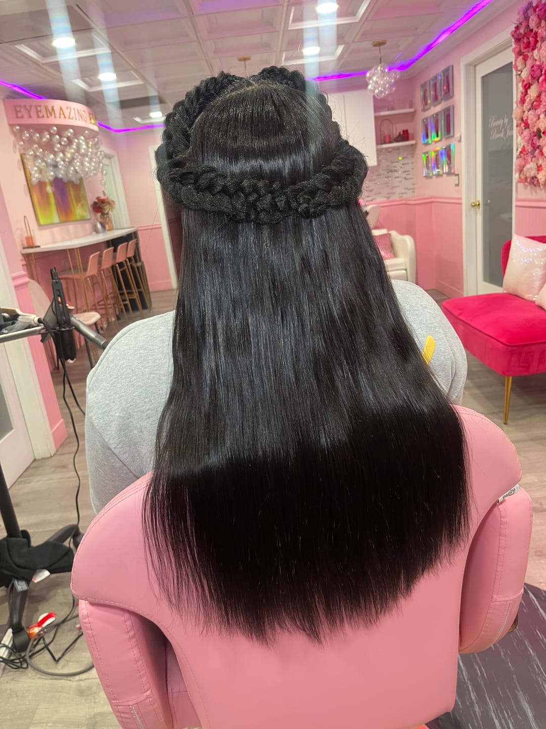 Customer photo review of Natural Color Body Wave Burmese Hair Double Drawn Weft Bundles with 2x6 HD Lace Closure