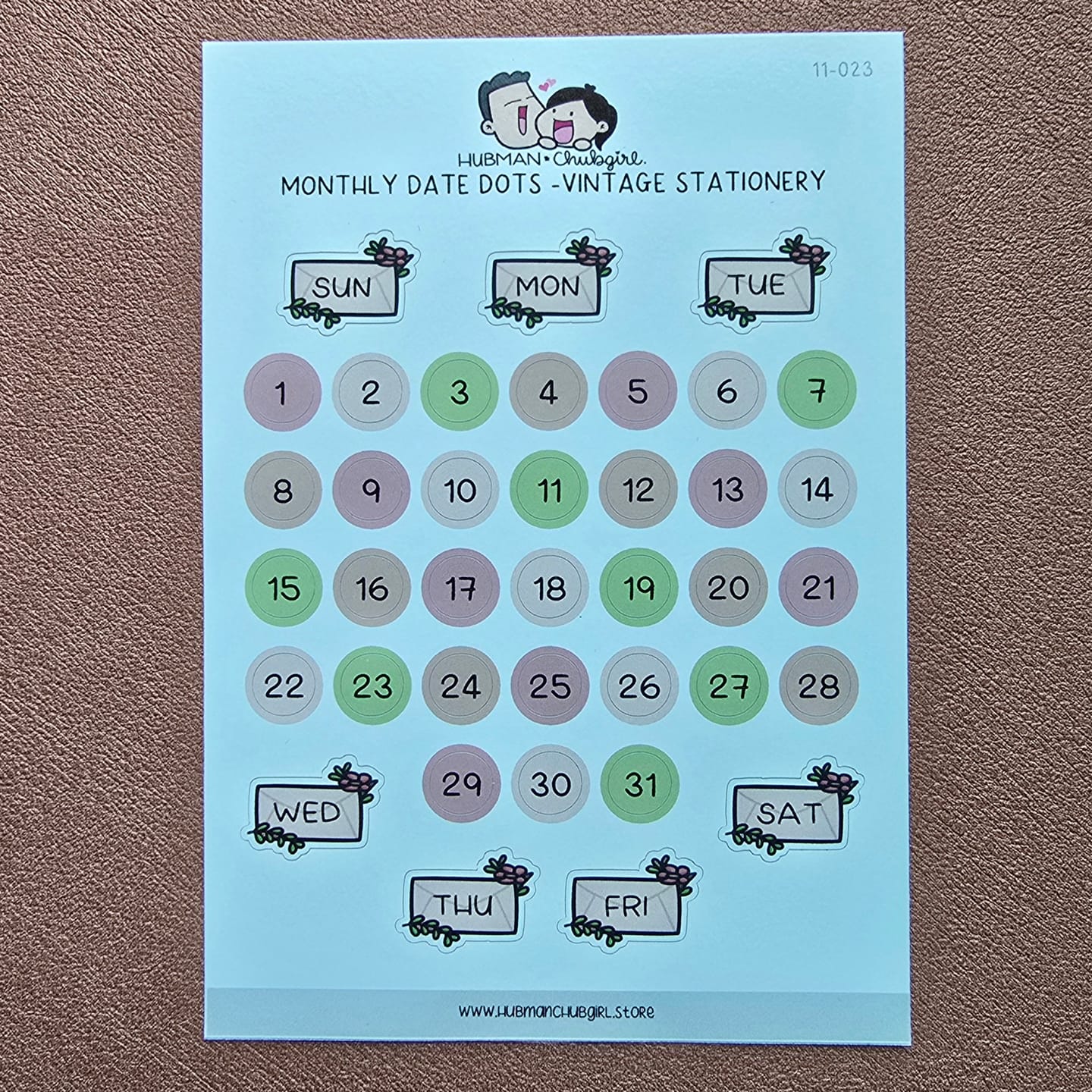 Customer photo review of Monthly Set - Vintage Stationery Planner Stickers