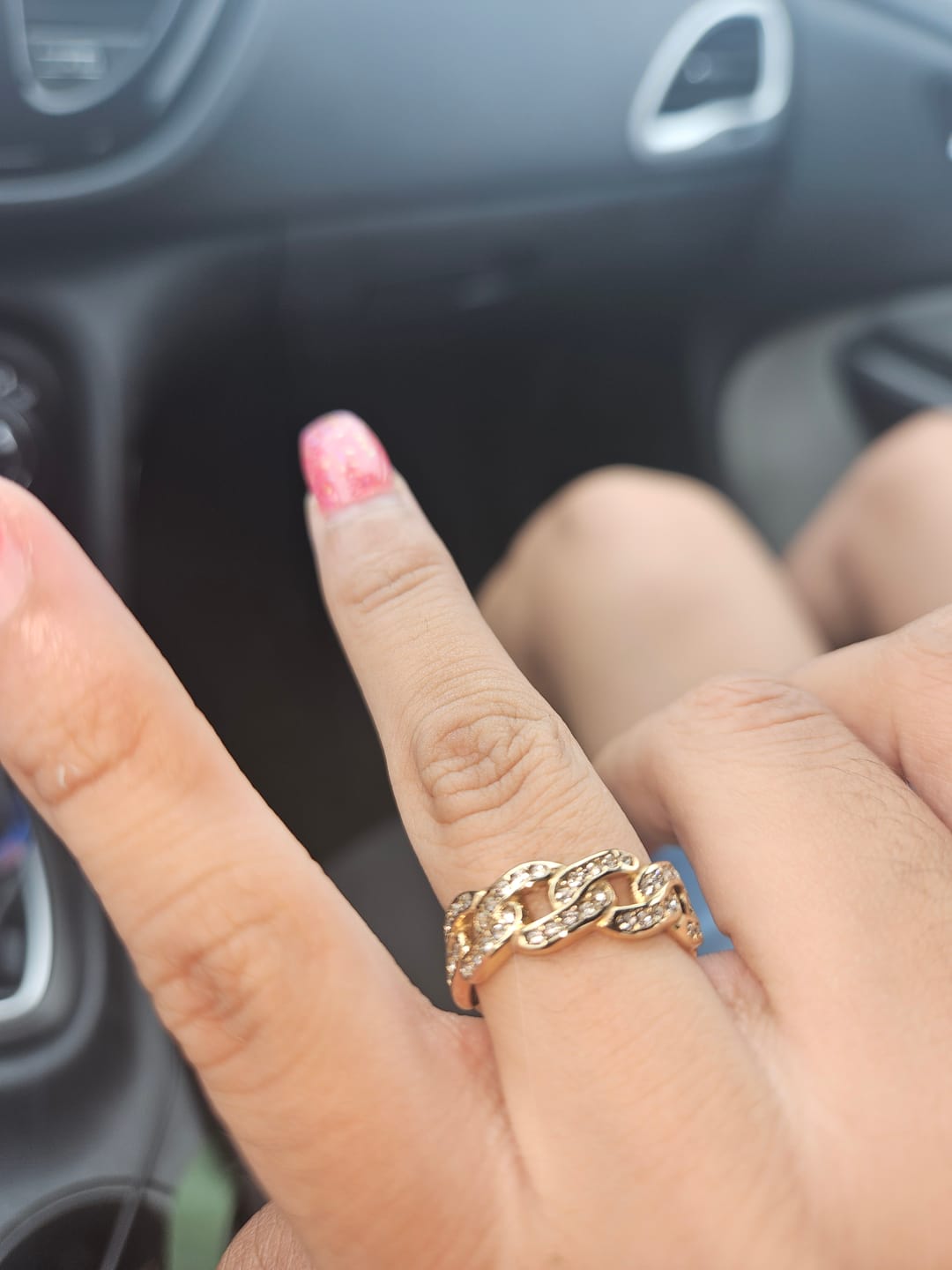 Customer photo review of Iced Cuban Link Ring