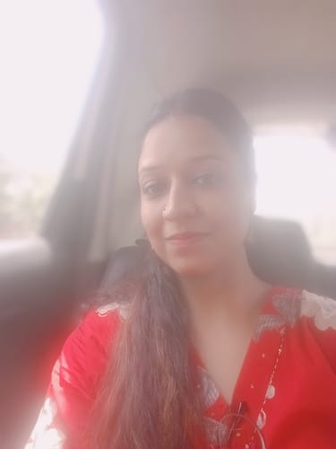 Customer photo review of "Seema" Red Floral Cotton kurta