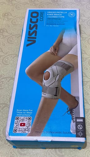 Customer photo review of Neoprene Hinged Patella Knee Brace | Provides moderate support & stability to the Knee - (CLOSED TYPE) - Grey (Single Piece)