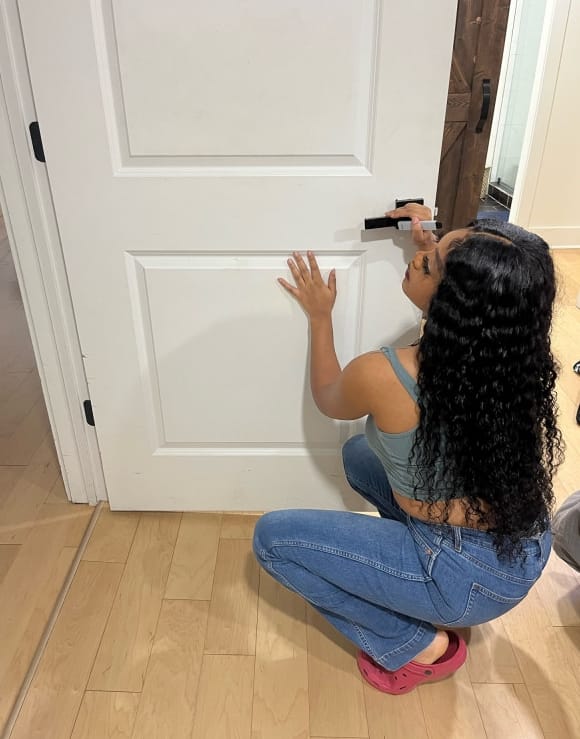 Customer photo review of MORE FACE 360 Glueless Wig Water Wave Invisi Drawstring Wear And Go Wig Quick Install Pre-Bleached And Pre-Cut HD Lace Human Hair Wigs Beginner Friendly
