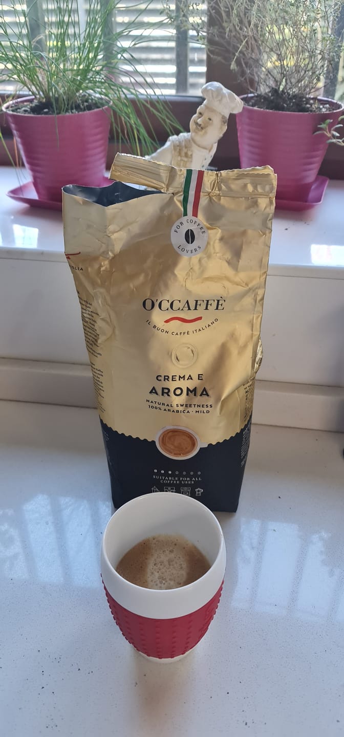 Customer photo review of Occaffe Grano Crema E Aroma 100% Arabica 1kg