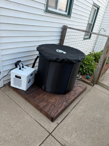 Customer photo review of Bravo Cold Plunge Tub + Chiller Bundle