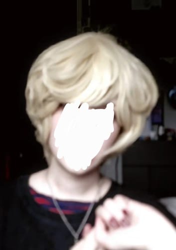 Customer photo review of IdentityV Fire Investigator Florian Brand Short Blonde Hair Basic Wig