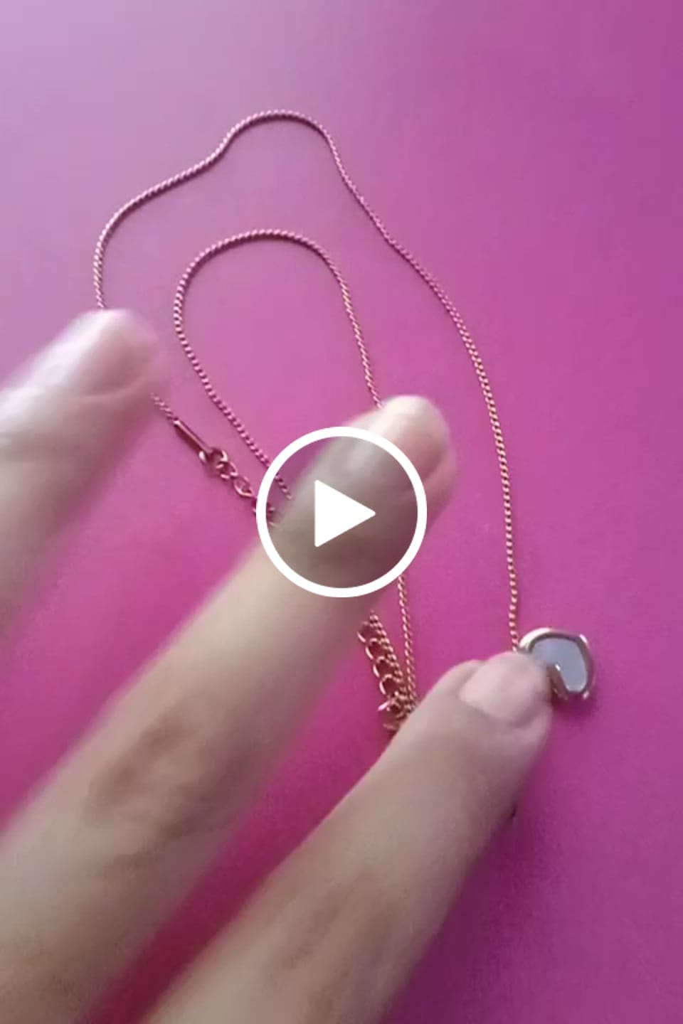 Customer video review of White Heart Necklace