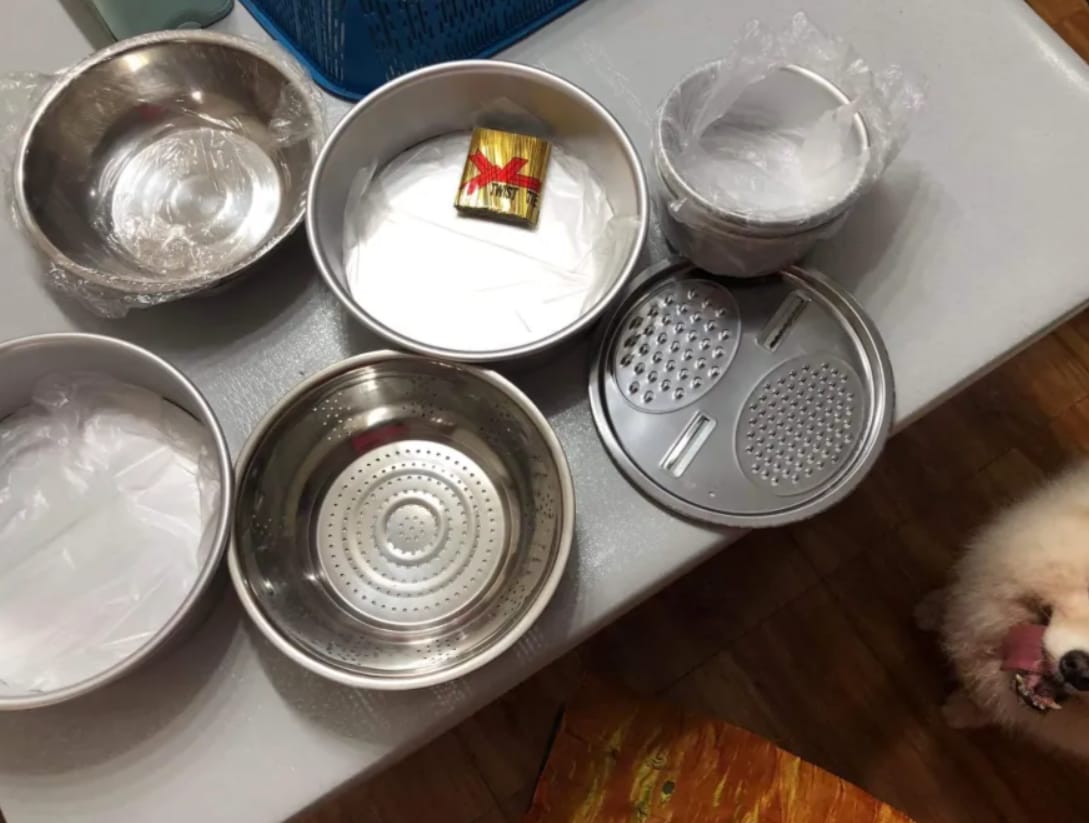 Customer photo review of Stainless Steel Grater Bowl Set