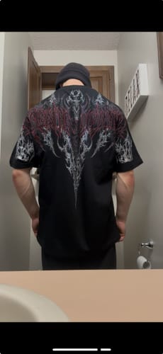 Customer photo review of Bloodraven Oversized T-shirt [HEAVENLY RED]