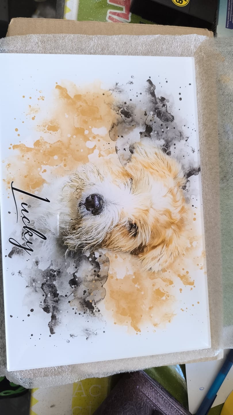 Customer photo review of Tierisches Wasserfarben Portrait