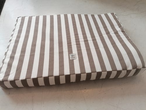 Customer photo review of Materassino Sfoderabile Cotone Premium Riga Larga Marrone