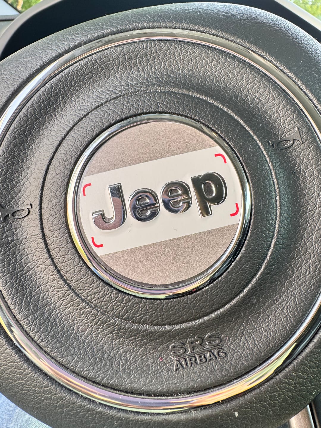 Customer photo review of Steering Wheel Decals for Jeep | Concept-Inspired Interior Mods