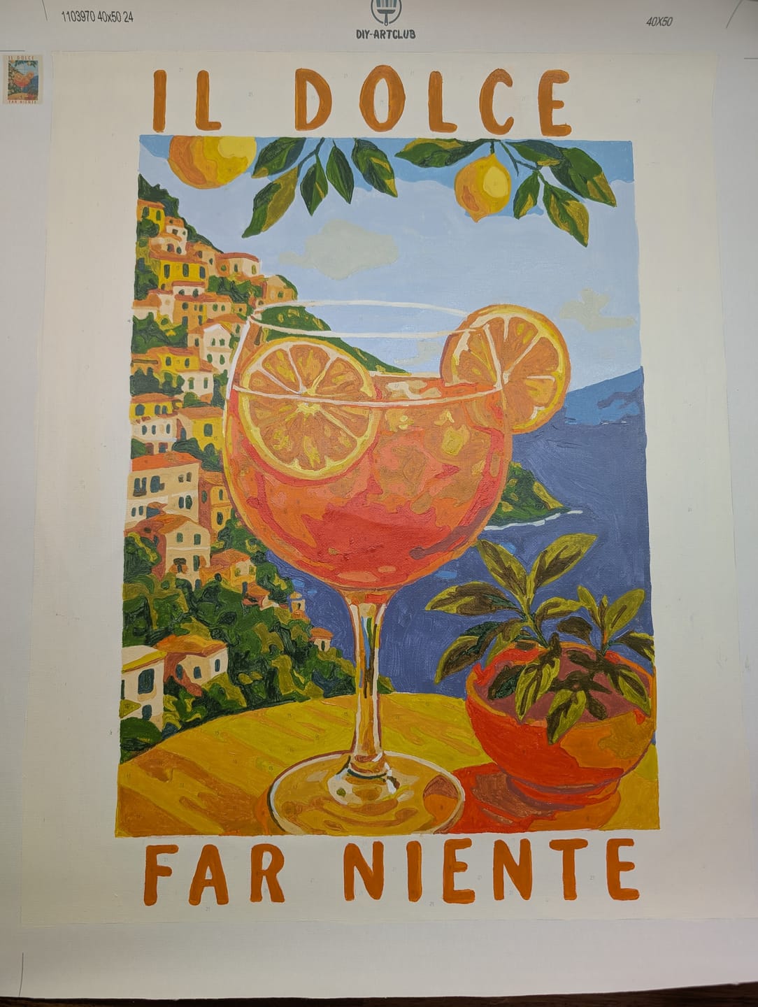 Customer photo review of Aperol in Italy | Paint by Numbers