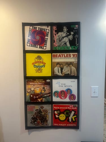 Customer photo review of 12" Vinyl Record Display Frame - LP Wall Storage