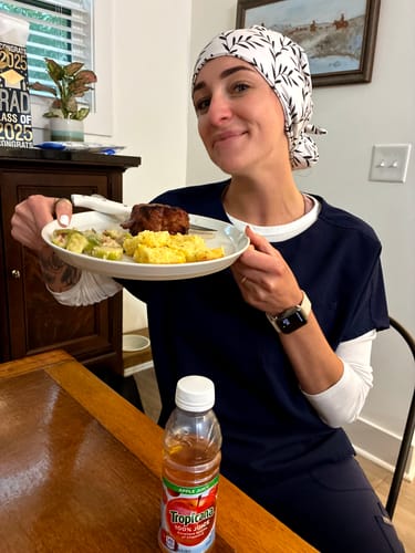 Customer photo review of DuoStyle Scrub Hat - Black Twigs