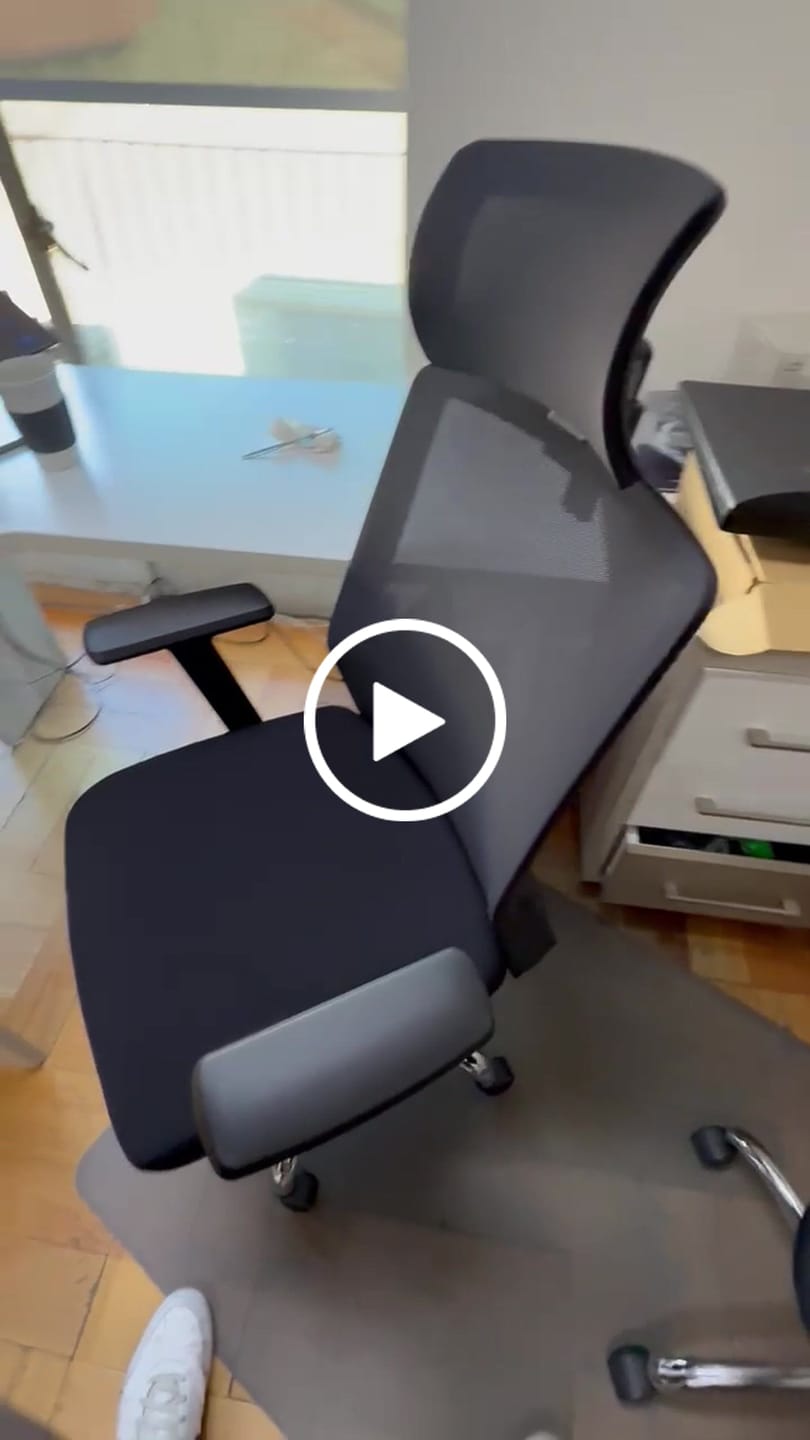 Customer video review of Silla de escritorio Cuba Alta brazo Reg y cabecero
