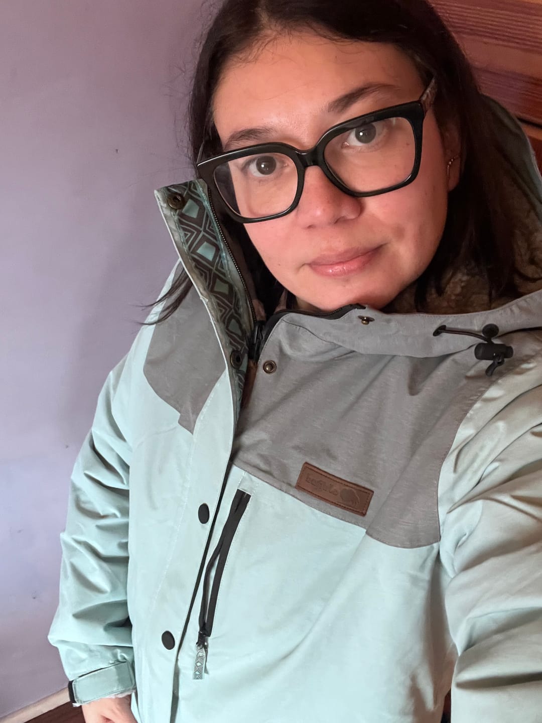 Customer photo review of Parka Impermeable Reversible Camaleon Mujer
