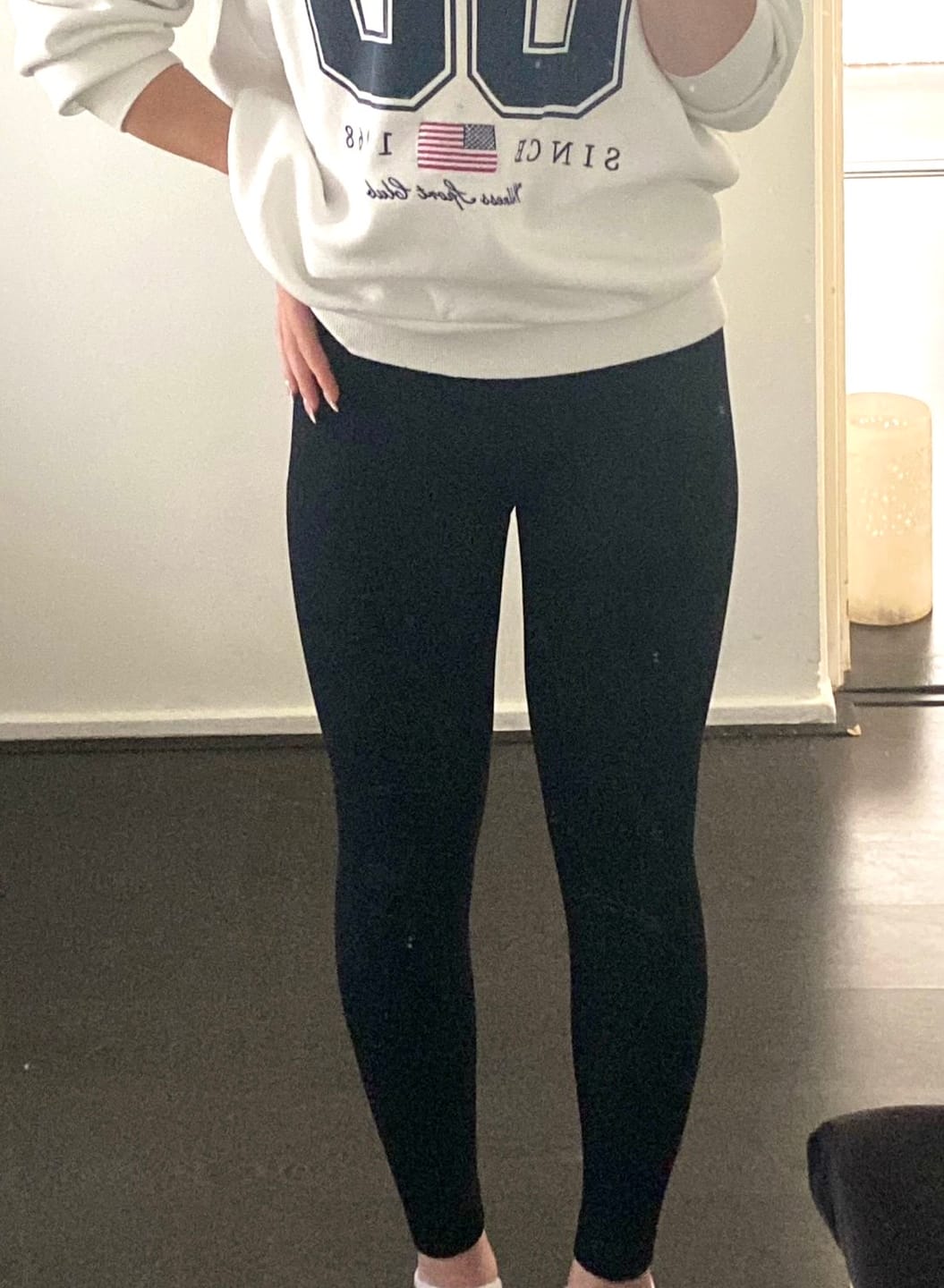 Customer photo review of Black Sculpt Seamless Tights