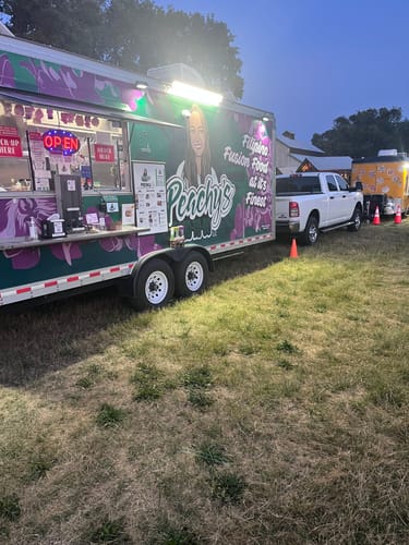 Customer photo review of Food Truck Service Area Light – Single 5 Foot Pole 10,000 Lumens