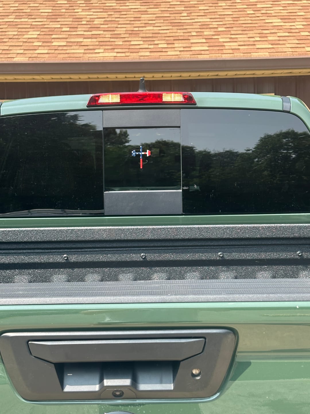 Customer photo review of God Bless America Decal
